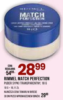 Puder sypki transparentny Match Perfection promocja w Drogerie Natura