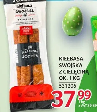 Kiełbasa swojska z cielęciną JBB Bałdyga ok. 1kg promocja w Selgros
