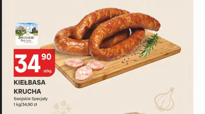 Kiełbasa krucha Swojskie Specjały promocja w Chorten