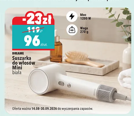 Suszarka do włosów Dreame Mini promocja w Biedronka