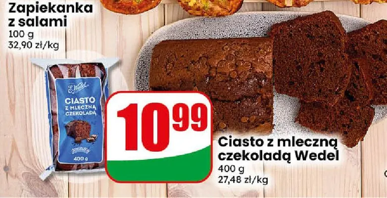 Ciasto z mleczną czekoladą Wedel promocja w Dino