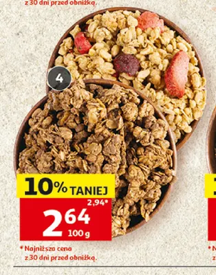 Granola czekoladowa promocja w Auchan
