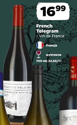 Wino czerwone French Telegram Vin de France promocja w Netto