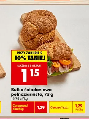 Bułka śniadaniowa pełnoziarnista promocja w Biedronka
