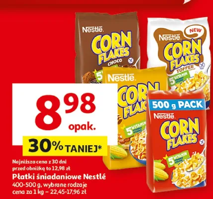 Płatki śniadaniowe Nestlé wybrane rodzaje promocja w Auchan