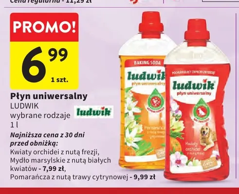Płyn uniwersalny mydło marsylskie z nutą białych kwiatów Ludwik promocja w Intermarche