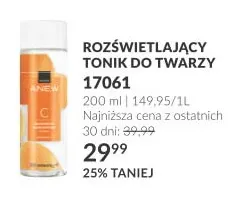 Rozświetlający tonik do twarzy Anew promocja w AVON