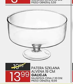 Patera szklana Alvena 19 cm Galicja promocja w Wafelek