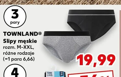 Slipy męskie TOWNLAND 3-pak promocja w Kaufland