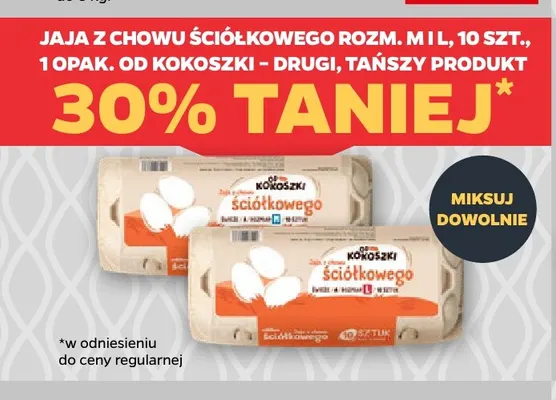 Jajka kurze z chowu ściółkowego rozm. M Od Kokoszki promocja w Netto