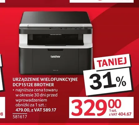 Urządzenie wielofunkcyjne Brother DCP1512E promocja w Selgros