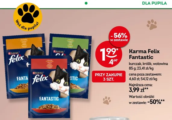 Karma Felix Fantastic królik promocja w Żabka