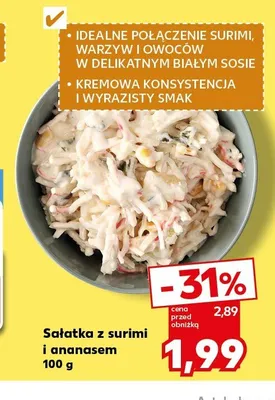 Sałatka z surimi i ananasem promocja w Kaufland