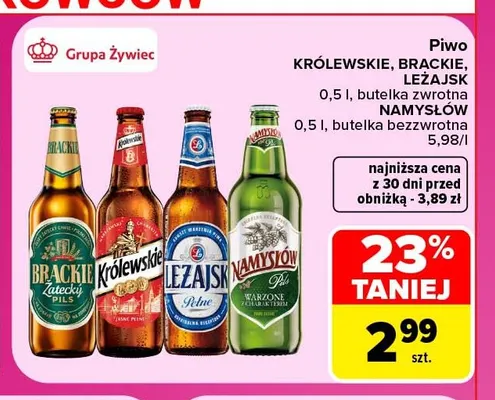 Piwo Namysłów promocja w Carrefour