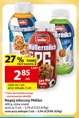 Napój mleczny Müllermilch o smaku pecan pie promocja w Auchan
