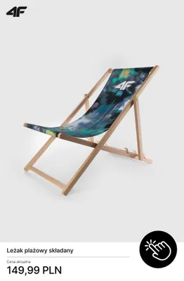 Leżak plażowy składany 4F promocja w 4F