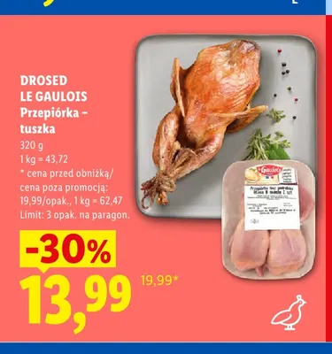 Przepiórka tuszka Le Gaulois Drosed promocja w Lidl