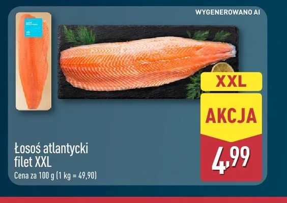 Łosoś atlantycki filet XXL promocja w Aldi
