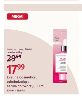 Odmładzające serum do twarzy Eveline Cosmetics promocja w Rossmann