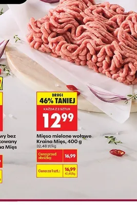 Mięso mielone wołowe Kraina Mięs promocja w Biedronka
