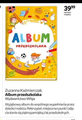 Książka Album przedszkolaka Zuzanna Kaźmierczak Wilga promocja w Empik