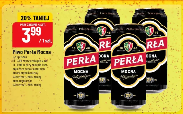 Piwo Perła Mocna promocja w POLOmarket