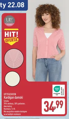 Kardigan damski UP2FASHION promocja w Aldi