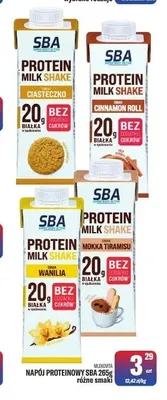 Napój proteinowy SBA Mlekovita promocja w Tomi Markt