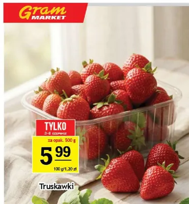 Truskawki promocja w Gram Market