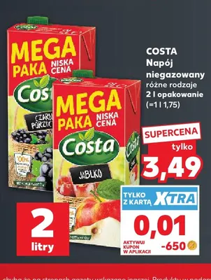 Napój niegazowany jabłko Costa promocja w Kaufland