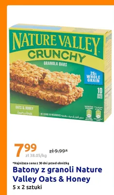 Batony z granoli Nature Valley Oats & Honey promocja w Action