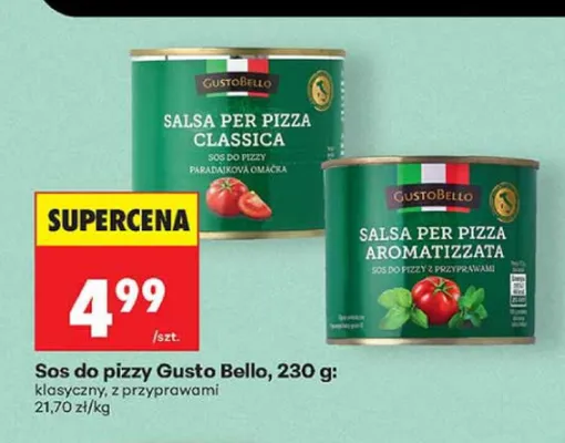 Sos do pizzy z przyprawami Gusto Bello promocja w Biedronka