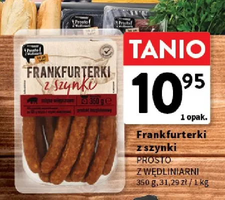 Frankfurterki z szynki Prosto z Wędliniarni promocja w Intermarche