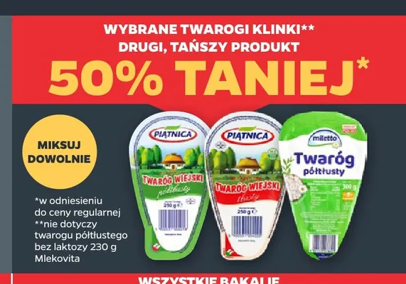 Twarogi klinki promocja w Netto