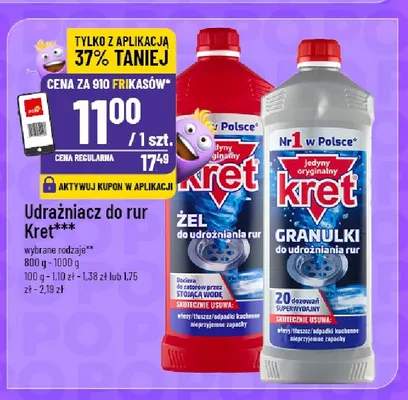 Granulki do udrażniania rur Kret promocja w POLOmarket