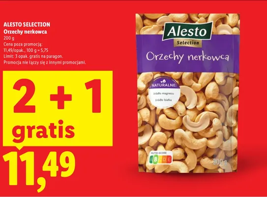 Orzechy nerkowca promocja w Lidl