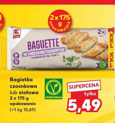 Bagietka czosnkowa K-Classic promocja w Kaufland