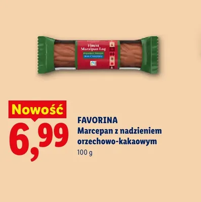 Marcepan z nadzieniem orzechowo-kakaowym Favorina promocja w Lidl