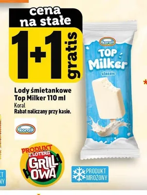 Lody śmietankowe Top Milker Koral promocja w TOPAZ