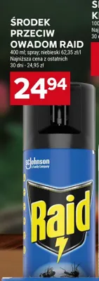 Środek przeciw owadom Raid spray promocja w Stokrotka