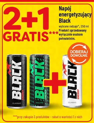 Napój energetyzujący Black promocja w POLOmarket
