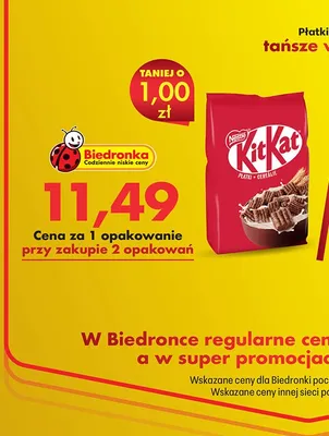 Płatki śniadaniowe Kit Kat promocja w Biedronka
