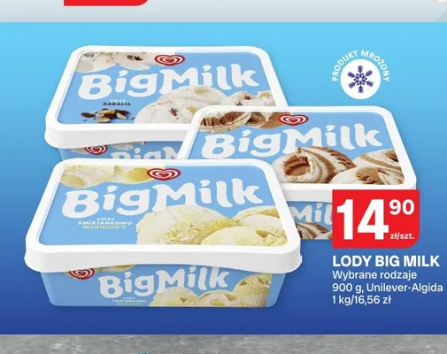 Lody Big Milk promocja w Chorten