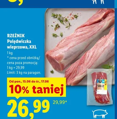 Polędwiczka wieprzowa Rzeźnik XXL promocja w Lidl