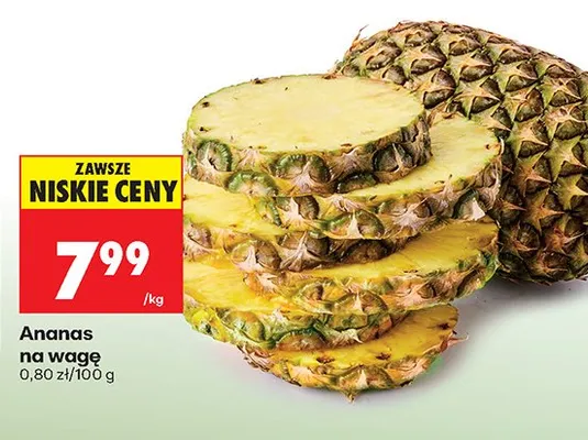 Ananas na wagę promocja w Biedronka