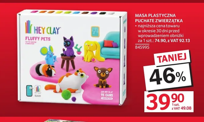 Masa plastyczna puchate zwierzątka Hey Clay promocja w Selgros