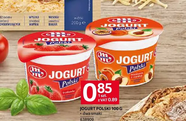 Jogurt Polski brzoskwinia z marakują Mlekovita promocja w Selgros