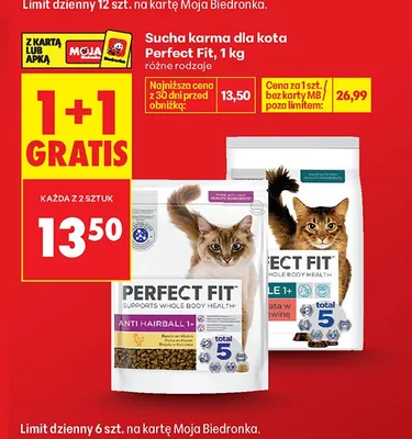 Sucha karma dla kota Perfect Fit Sterile promocja w Biedronka