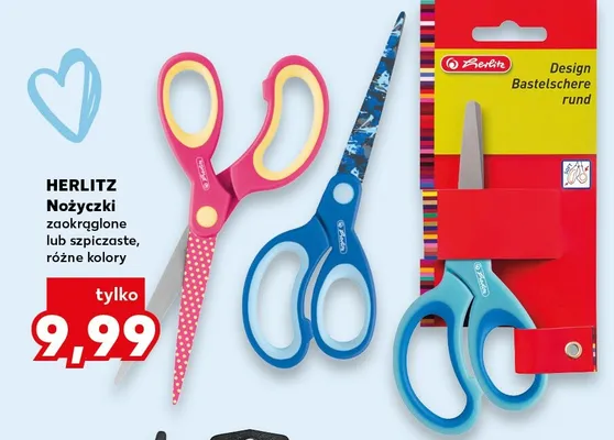 Nożyczki zaokrąglone Herlitz promocja w Kaufland