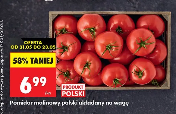 Pomidor malinowy polski układany promocja w Biedronka